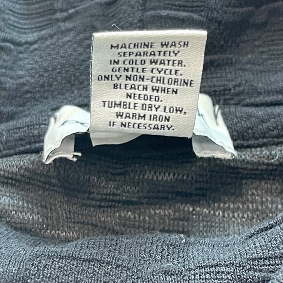 Peck & Peck Cowl Neck Textured Tunic Top Women's Size XL Black Rayon 3/4 Sleeves - Picture 4 of 11